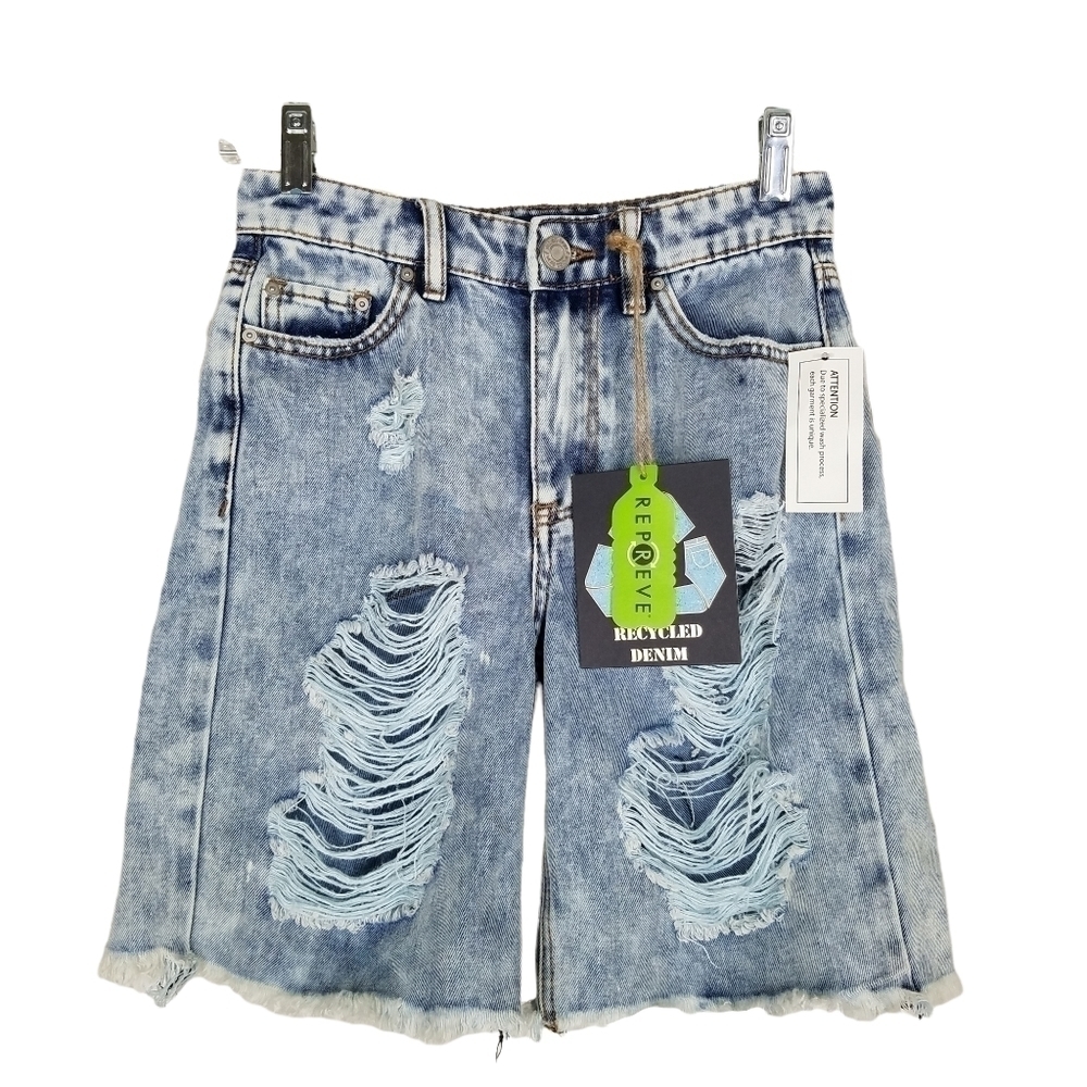 Indigo Rein Super High Waist Ripped Distressed Jean Shorts Size Small